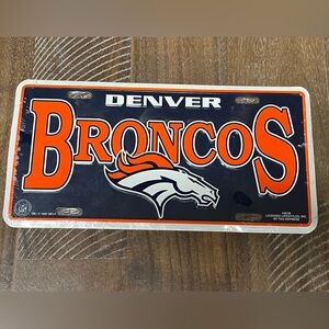 New Sealed Denver Broncos License Plate Collectable NFL